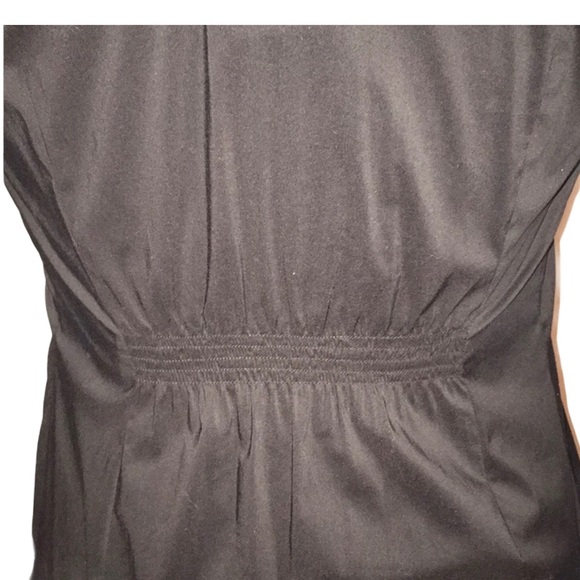 New BCBG Woven Cotton Black Down Button Top Sz XS - Picture 9 of 11